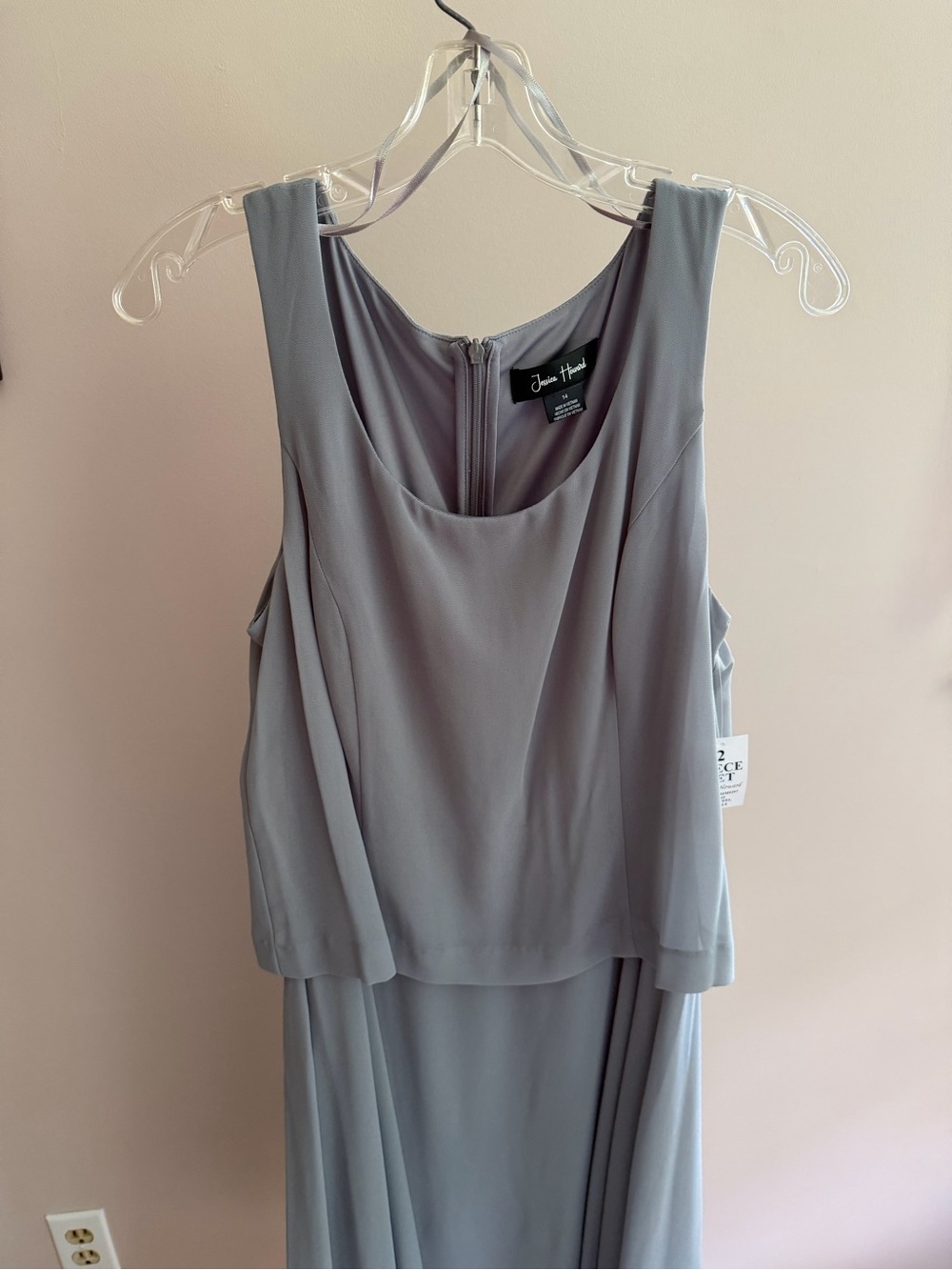 Silver Lace Jacket Dress Set - Picture 6 of 8